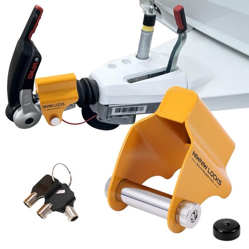 Caravan hitch lock heavy - heavy, duty