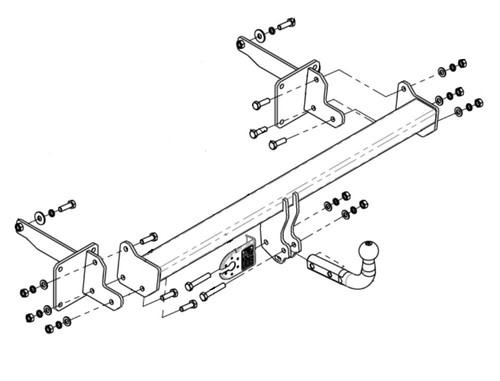 Swan neck tow - tow, for