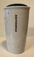 Starbucks 'Best Day Ever' Ceramic Travel Tumbler Coffee Mug 10 Oz. Confetti Lid