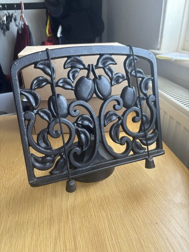 Vintage black cast iron - cast, book