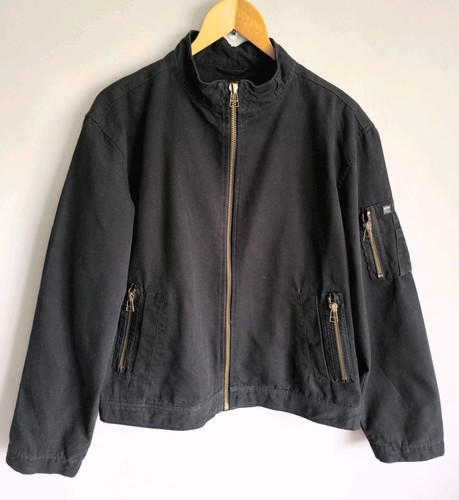 Mens black harrington - mens,