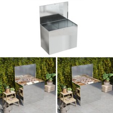 Horse Feed Bin Lockable Animal Food Storage Galvanised Metal Seed Grain Box Case