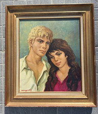 Antique Painting Hst Portrait Character Vintage Painting Anatola SOUNGOUROFF