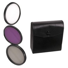 3PCS 49-77mm For Cannon Nikon Sony Digital Camera Lens  UV+CPL+FLD Lens Filter