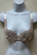 Vintage Christian Dior Lace Nylon Bullet Push Up Bra Size 34C NEW NOS