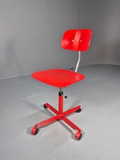 1960s Kevi Task Desk Chair Jorgen Rasmussen MCM Danish Retro Red EB10808 MSWI