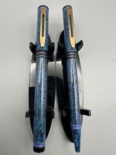 Waterman Forum Blue Black Marble Fountain Pen & Ballpoint Pen Set