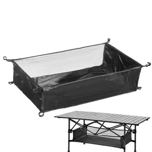 Camping table storage basket - table,
