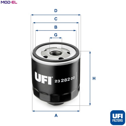 Oil filter 282 for - oil, skoda