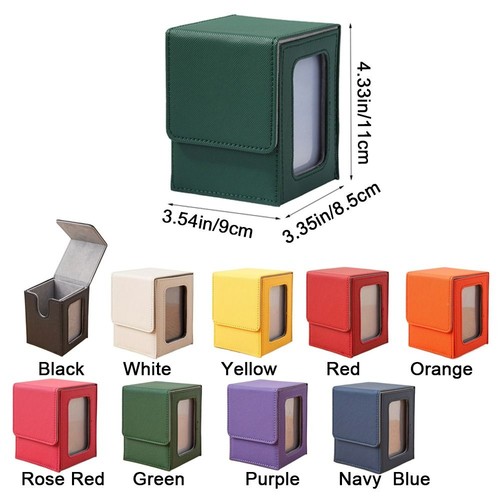 Leather card deck box magnetic - card,