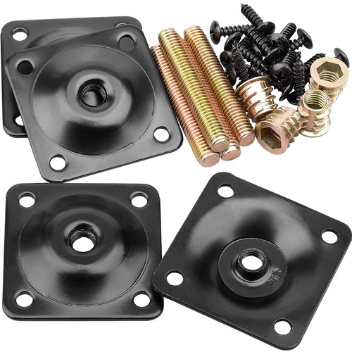 Black leg mounting plates - plates, 4