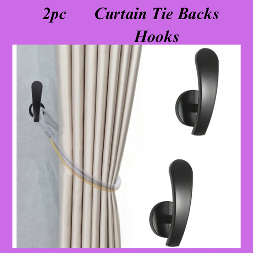 Curtain tie backs hooks wall - curtain,