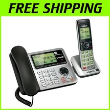 Silver/Black Digital Phone with Answering System & Caller ID, Expandable Up to 5
