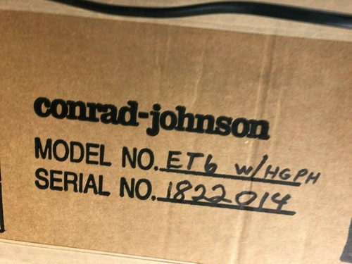 Conrad johnson et6 preamplfier - conrad,