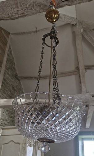 Antique cut glass - glass, chandelier