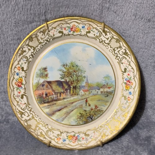 Vtg daher decorated - daher, tin