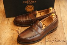 Joseph Cheaney Hudson Brown Leather Penny Loafers Shoes Men's UK 10 F US 11