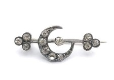 Antique Silver Crescent Moon