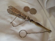 POSY HOLDER (TUSSIE MUSSIE) STERLING SILVER & AGATE HANDLE BIRMINGHAM 1993