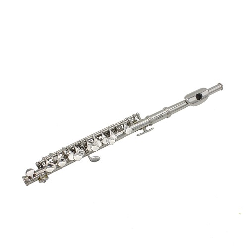 Piccolo silver flute with - c,