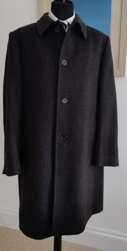 Brown herringbone over coat - brown,