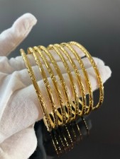 Sets Of 22Ct  22K Gold Filled Bangles  Various Sizes 2.6 2.8 2.10 Ref:-550