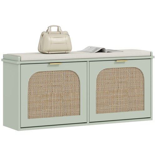Homcom boho shoe bench with - bench,
