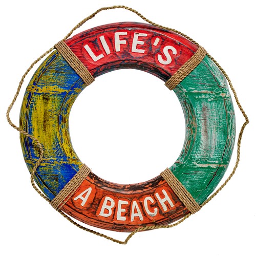 Wooden life ring buoy - life, beach
