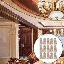 Antique Unfinished Wood Carving Corbels 1.97 x 0.67 x 3.94 Inch F45 Set of 15