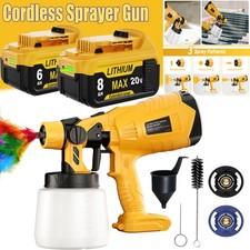 Paint Sprayer Cordless For DeWalt 18V Spray Gun with 4 Nozzle /Battery /Charger