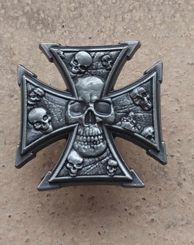Iron cross skull - iron, metal