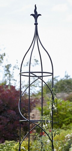 Metal garden obelisk - garden,
