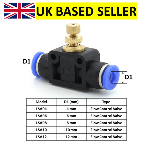 Pneumatic push fitting air - push, in