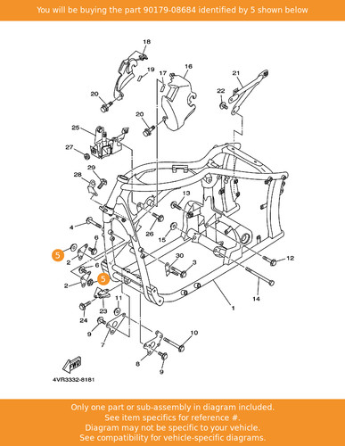 Yamaha nut 90179 - yamaha, 90179-08684