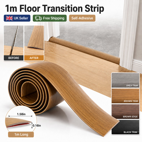 Floor transition strip self - transition,