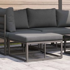 Outdoor Furniture Black Aluminium Set Patio Furniture Garden Seating Set  vidaXL