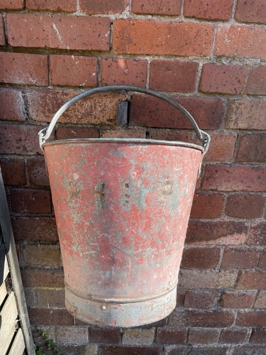 Vintage red riveted metal - vintage,