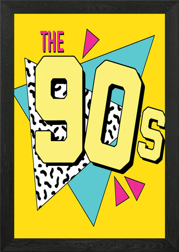 The 90s retro graphic design - the,