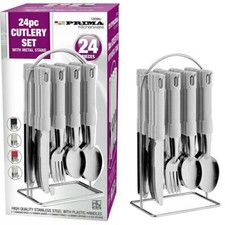 24Pc Cutlery Dinner Set Metal