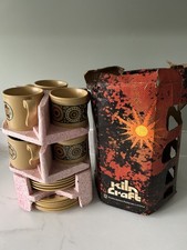 Boxed & Unused Retro 1970's Kiln Craft Bacchus 6 x Cups, Saucers & Side Plates