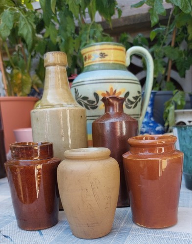 Antique stoneware bottles - bottles, &