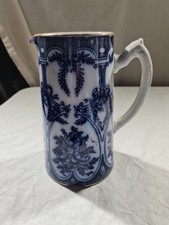 Antique and White Flow Jug Porcelain Samuel Johnson Britannia Pottery 18th Cent