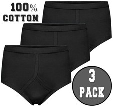 3 Pairs Mens Y Fronts Interlock Cotton Briefs Underpants Slips Pants Underwear