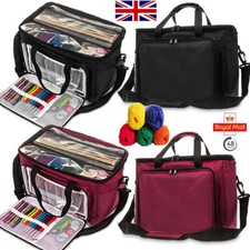 Portable Knitting Tote Bag Wool Crochet Storage Bags Sewing Needles Organizer UK