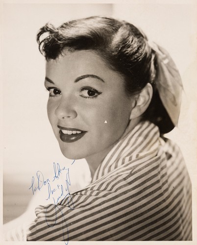Judy garland signed photograph - judy,
