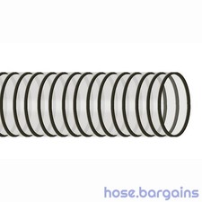 Air Seeder Hose 45mm x 20m - 1 3/4" Clear Flexible PVC Spiral Suction Tube XW