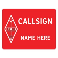 Amateur Radio Call Sign Ham Radio Callsign Custom Metal Name Plaque Printed 73
