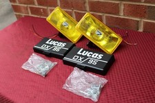 1980s VINTAGE NOS LUCAS DX-95 AMBER DRIVING FOG LIGHTS