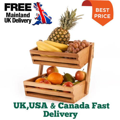 New wooden two tier fruit - tier,