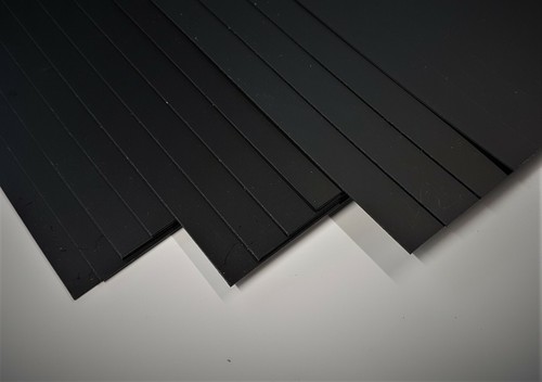 Black polystyrene sheets high - black,